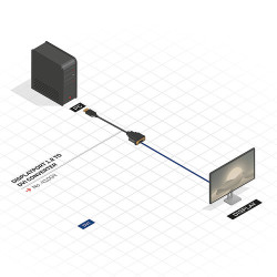 Lindy 41004 - Dp To Dvi-D Adapter Basic | APLIUM