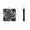 Ventilador Arctic P12 Slim PWM PST/ 12cm/ Negro | APLIUM