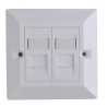 Lanview LVN126188UK-2 - CAT6 Faceplate Dual Gang UK | APLIUM