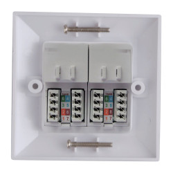 Lanview LVN126188UK-2 - CAT6 Faceplate Dual Gang UK | APLIUM