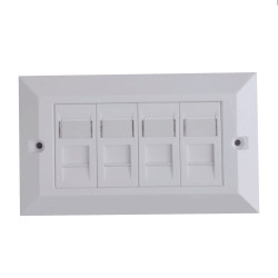 Lanview LVN126188UK-4 - CAT6 Faceplate 4-port UK Type | APLIUM