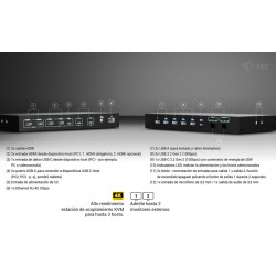 I-tec Usb-c Kvm Docking Station For 3 Hosts Dual Display Pow | APLIUM