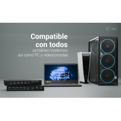 I-tec Usb-c Kvm Docking Station For 3 Hosts Dual Display Pow | APLIUM