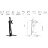 ESTUFF GLB226004 - Ergonomic Monitor Desk Stand | APLIUM