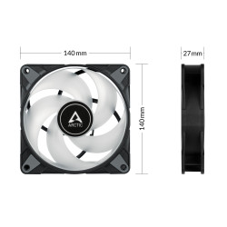 Ventilador Arctic P14 PWM PST A-RGB/ 14cm/ Negro | APLIUM