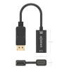 Conversor Displayport A HDMI DP/M A HDMI/H 4K60HZ Negro 15CM | APLIUM