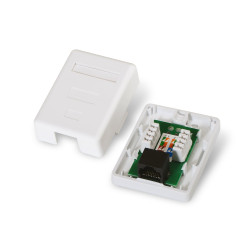 Roseta Surface RJ45 CAT.6 Utp 1 Toma White | APLIUM