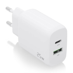 Cargador de Pared Aisens A110-0758/ 1xUSB Tipo-C/ 1xUSB/ 25W | APLIUM