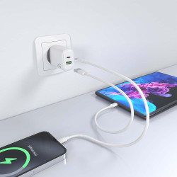 Cargador de Pared GaN Aisens A110-0911/ 1xUSB Tipo-C/ 1xUSB/ | APLIUM