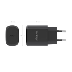 Cargador de Pared GaN Aisens A110-0976/ 1xUSB Tipo-C/ 30W/ N | APLIUM