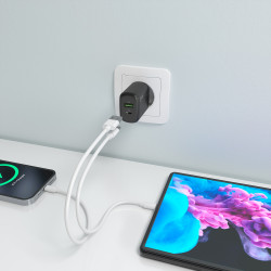 AISENS - Cargador Gan 30W Usb-c PD3.0 QC4.0 Usb-a QC3.0 | APLIUM
