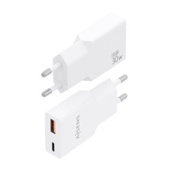 Cargador Gan Ultra Delgado 30W 1XUSB-C PD3.0 QC4.0 1XUSB QC3 | APLIUM