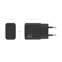 Cargador de Pared GaN Aisens A110-1024/ 1xUSB Tipo-C/ 20W/ N | APLIUM