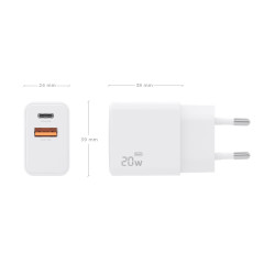 Cargador de Pared GaN Aisens A110-1025/ 1xUSB Tipo-C/ 1xUSB/ | APLIUM