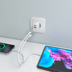 Cargador de Pared GaN Aisens A110-1025/ 1xUSB Tipo-C/ 1xUSB/ | APLIUM