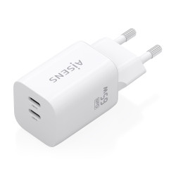 Cargador de Pared GaN Aisens A110-1029/ 2xUSB Tipo-C/ 65W/ B | APLIUM