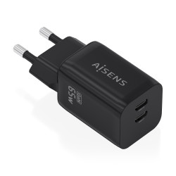 Cargador de Pared GaN Aisens A110-1030/ 2xUSB Tipo-C/ 65W/ N | APLIUM