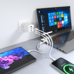 Cargador de Pared GaN Aisens ASCH-100W3P051-W/ 2xUSB Tipo-C/ | APLIUM