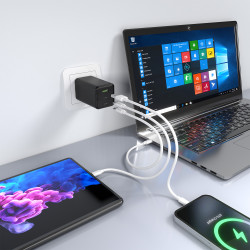 Cargador Gan 100W 2XUSB-C PD3.0 Qc 4.0 Qc 5.0 1XUSB-A Qc 3.0 | APLIUM