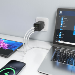 Cargador Gan 100W 2XUSB-C PD3.0 Qc 4.0 Qc 5.0 1XUSB-A Qc 3.0 | APLIUM
