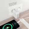 Cargador de Pared GaN Aisens ASCH-100W4P028-W/ 3xUSB Tipo-C/ | APLIUM