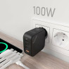 Cargador de Pared GaN Aisens ASCH-100W4P029-BK/ 3xUSB Tipo-C | APLIUM