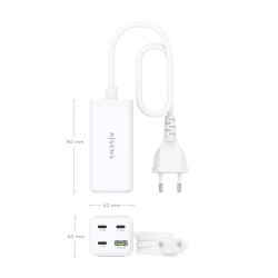 AISENS - Cargador Sobremesa Gan 100W 3XUSB-C PD3.0 QC5.0 | APLIUM