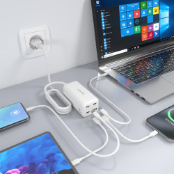 AISENS - Cargador Sobremesa Gan 100W 3XUSB-C PD3.0 QC5.0 | APLIUM