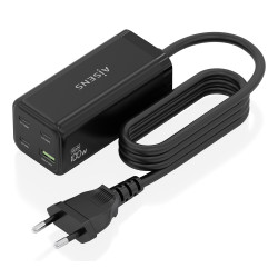 Cargador Sobremesa GaN Aisens ASCH-100W4P054-BK/ 3xUSB Tipo- | APLIUM