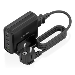 Cargador Sobremesa GaN Aisens ASCH-140W4P056-BK/ 3xUSB Tipo- | APLIUM
