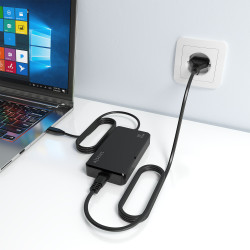 Cargador Sobremesa GaN Aisens ASCH-1PD65D068-BK/ 1xUSB Tipo- | APLIUM