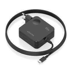 Cargador de Pared Aisens ASCH-1PD65WL80-BK/ 1xUSB Tipo-C/ 65 | APLIUM