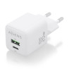Charger Gan 20W 1XUSB-C PD3.0 QC4.0 1XUSB-A QC3.0 White | APLIUM