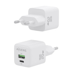 Charger Gan 20W 1XUSB-C PD3.0 QC4.0 1XUSB-A QC3.0 White | APLIUM