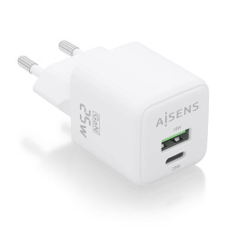 Charger Gan 25W 1XUSB-C PD3.0 QC4.0 1XUSB-A QC3.0 White | APLIUM