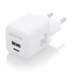 Charger Gan 25W 1XUSB-C PD3.0 QC4.0 1XUSB-A QC3.0 White | APLIUM
