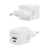 Charger Gan 25W 1XUSB-C PD3.0 QC4.0 1XUSB-A QC3.0 White | APLIUM
