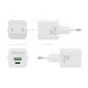 Charger Gan 25W 1XUSB-C PD3.0 QC4.0 1XUSB-A QC3.0 White | APLIUM