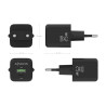 Cargador de Pared GaN Aisens ASCH-25W2P015-BK/ 1xUSB Tipo-C/ | APLIUM