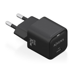 Cargador de Pared GaN Aisens ASCH-30W1P019-BK/ 1xUSB Tipo-C/ | APLIUM