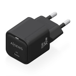 Cargador de Pared GaN Aisens ASCH-30W1P019-BK/ 1xUSB Tipo-C/ | APLIUM