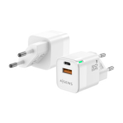 Cargador de Pared GaN Aisens ASCH-30W2P004-W/ 1xUSB Tipo-C/ | APLIUM