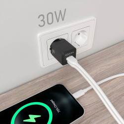 Cargador de Pared GaN Aisens ASCH-30W2P038-BK/ 1xUSB Tipo-C/ | APLIUM