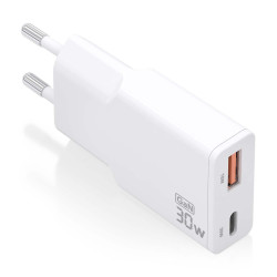 Cargador de Pared GaN Aisens ASCH-30W2P046-W/ 1xUSB Tipo-C/ | APLIUM
