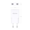 Cargador de Pared GaN Aisens ASCH-30W2P048-W/ 2xUSB Tipo-C/ | APLIUM