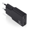 Cargador de Pared GaN Aisens ASCH-30W2P049-BK/ 2xUSB Tipo-C/ | APLIUM