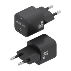 Cargador de Pared GaN Aisens ASCH-35W1P023-BK/ 1xUSB Tipo-C/ | APLIUM