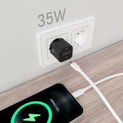 Cargador de Pared GaN Aisens ASCH-35W1P023-BK/ 1xUSB Tipo-C/ | APLIUM