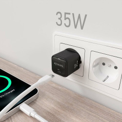 Cargador de Pared GaN Aisens ASCH-35W1P023-BK/ 1xUSB Tipo-C/ | APLIUM