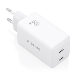 Cargador Gan 65W 2XUSB-C PD3.0 QC4.0 Blanco | APLIUM